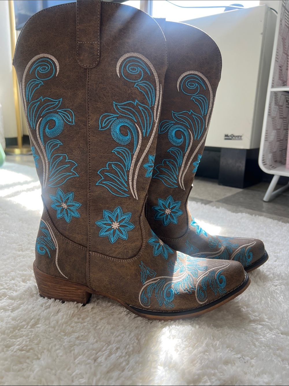 IUV Floral Cowgirl Boots